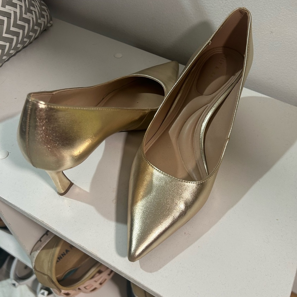 Kelly & Katie Shimmering Gold Heels
